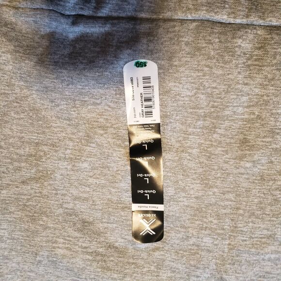 Xersion NWT Men's Gray  Quick Dry Fleece 1/4 Zip Hoodie Sz L - Picture 3 of 5